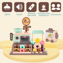 Pretend Role Play Toy Donut Shop With Donut Maker Machine - Multicolor - View 3