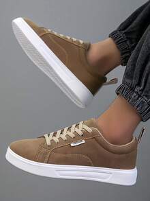 男士运动鞋，男士休闲鞋，时尚个性街头风学生酷炫系带男鞋，男士运动鞋 - 摩卡棕 - 查看 5