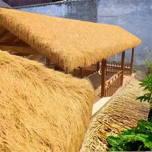 Flame Resistant Artificial Thatched Grass Roll - PE Synthetic Grass With Rubber Backing, Weather-Resistant And UV-Resistant, Suitable For Tiki Bar, Patio, Garden, Easter And Western Party Decoration - Realistic Mexican Palapa Roofing Material, Fencing, Outdoor Thatch Material, Gazebo Roofing, Tropical Style Decor, Durable PE Material - Yellow - View 3