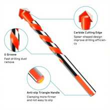 10pcs Ultimate Heavy Duty Drill Bit Set - Hard Alloy Tip 6/8/10/12mm Suitable For Hard Metals, Steel, Ceramic Tiles, Concrete, Glass, Bricks, And Wood