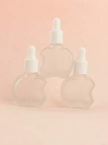3/5/10/20pcs/Set Square Matte Empty Refillable Glass Dropper Bottles 5ml/8ml/10ml/15ml/20ml For Essential Oil, Serum, Perfume, Travel And DIY Use, White And Silver Cap