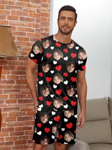 Customized Men's Suit Set, Personalized With Pet, Character, Or Portrait Designs, Holiday/Father's Day Gift, Easy Comfort, Fall/Winter