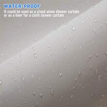 Stall Shower Curtain 54x78, Plastic, Thick PEVA, Heavy Duty With 2 Weighted Stones And 9 Grommets - Grey - View 5