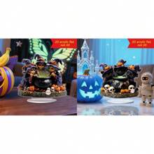 1pc Halloween Witch Black Cat Skull Pumpkin Fantasy Fairytale Decoration 2D Acrylic Home Desktop Artwork For Shopping Mall Bar Haunted House Holiday Party Scene Party Decorations Provide An Ideal Halloween Surprise For Family And Friends