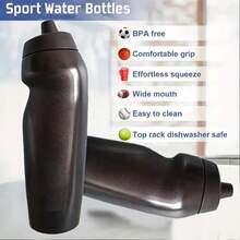 1 件，600ml/20.29oz，可挤压设计，双色缝线，人体工学握把，PP 材质，户外运动随行杯，运动简约风格，流线型杯身，防滑握把，防漏密封盖，易于挤压饮用，无异味，健身房训练水壶，足球赛事水杯，山地自行车骑行水壶，感恩节礼物杯，可挤压运动杯，人体工学水壶 - 彩色 - 查看 7