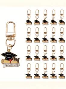 30 pièces Porte-clés/Porte-clés en forme de mortier de graduation vintage classique en alliage métallique avec fermoir homard créatif, convient comme cadeau de graduation de juillet, retour à l'école, fête de graduation, décoration de sac, porte-clés de téléphone/voiture, cadeau de la Fête des enseignants de septembre, cadeau pour amis, élèves, enseignants et accessoires automobiles/sacs cadeaux pour camarades de classe