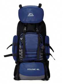 90 Liters Waterproof Camping Travel Backpack - 藏蓝色 - 查看 1