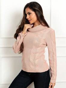 Women Sweaters - Baby Pink - View 3
