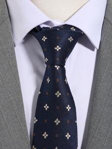 1pc Men's Fashion Floral Jacquard Pattern Necktie, Suitable For Suit, Formal Attire, Business, Wedding, Casual Occasions Men Necktie