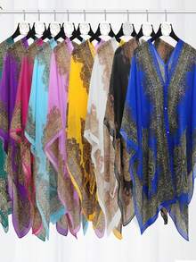 1 chiếc khăn choàng tay dài chống nắng bằng vải chiffon in họa tiết Paisley dành cho nữ, kiểu dáng thời trang mới, mỏng nhẹ, thích hợp cho hoạt động ngoài trời, du lịch, đi biển, nghỉ lễ. - nhiều màu - Xem 9