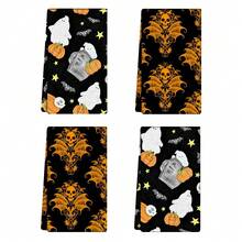 2/4 paños de cocina de Halloween, altamente absorbentes y decorativos, apropiados para decoración festiva, cocinar, hornear, regalos de inauguración de casa y limpieza - Multicolor - Ver 13