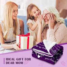 Irthday Gifts For Mom From Daughter Son - Christmas Lanket Gifts For Mom - Est Moms Ever Present - Mothers Day Valentines Day Presents For Mother - To My Mom's Lanket  Purple - 媽媽禮物藍色 - 查看 2