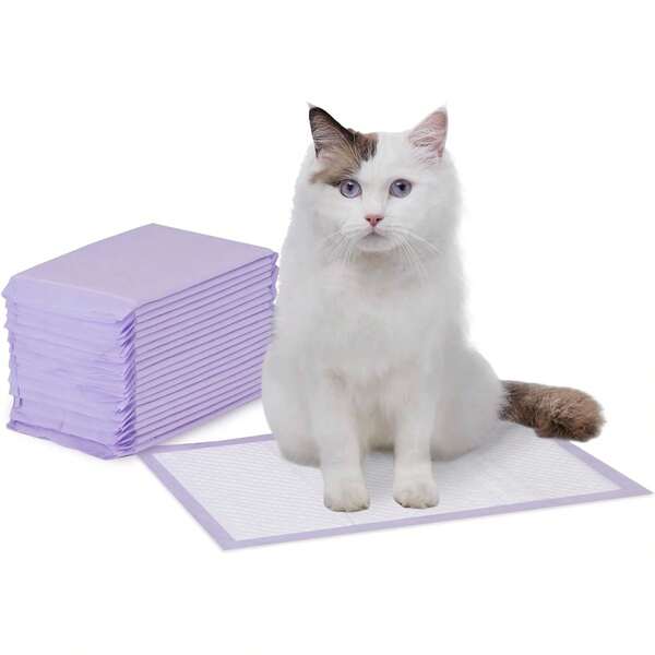 Almohadillas para orina de gato, paquete de 40, ajuste universal para caja de arena, control de olores con fragancia fresca