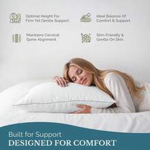 Bed Pillows Standard Size Down Alternative Soft Sleeping Pillows - Set Of 4 - 20"X26" - standard - 查看 2