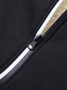 New Autumn/Winter Sherpa Thermal Lined Hooded Cardigan Jacket - Black - View 7