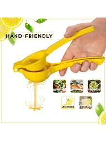 1 件装柠檬榨汁器手动水果榨汁机家用厨房榨汁工具柠檬榨汁器 - 黃色 - 查看 1