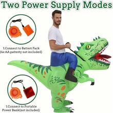 Adult Tyrannosaurus Rex Costume, Dinosaur Knight Costume, Blow Up Dinosaur Costume, Funny Dinosaur Toys Halloween, Party Dress - Green - View 7