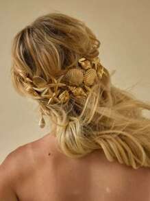 3 Peças Presilhas de Cabelo para Mulheres em Liga de Zinco com Design de Estrela e Estrela do Mar, Presilhas de Metal, Adequadas para Praia, Penteados de Coque, Decoração, Acessório de Cabelo, Presilhas, Clipes de Cabelo, Ganchos de Cabelo