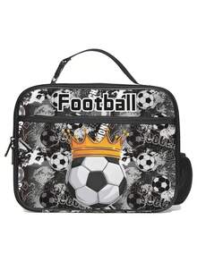 儿童时尚宇航员印花午餐袋，生动的图案设计适合儿童审美，隔热可重复使用，适合上学、野餐、短途旅行，是送给男孩的完美礼物 - 男款便當袋 - 查看 8