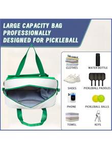 Pickleball Bag, Pickleball Bag With Shoe Compartment, Unisex, Large Capacity Pickleball Racket Bag, Gifts For Men, Gifts For Women, Gifts For Teens - Multicolor - View 6