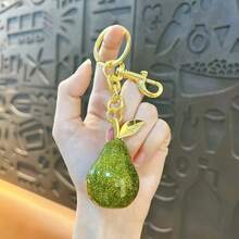 1pc Creative Cute Pear Shaped Keychain, Fashion Bag Pendant, Car Key Chain, Couples Small Gift, Backpack Decor - Multicolor - View 8