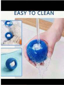 10 个熊形宠物洗衣海绵球，去除宠物毛发，用于洗衣，减少皱纹和纱线碎片，可重复使用的烘干球，宠物清洁工具，颜色随机。