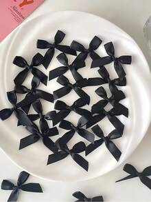 50 件可爱芭蕾舞风格迷你缎带蝴蝶结，DIY 工艺装饰配件，适用于时尚和发饰