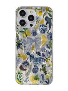 1 stuk Ocean Elements Fresh gepersonaliseerd patroon waterdicht anti-vingerafdruk anti-kras transparant IMD zacht glanzend glad telefoonhoesje