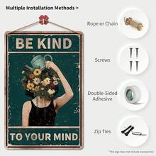 Room Decor Aesthetic A Few Daily Affirmations Motivational Wall Art Tin Metal Sign Pink Butterfly Wall Home Coffee Room Office Decor Gifts 8X12 Inches - 善待你的心靈 - 查看 3