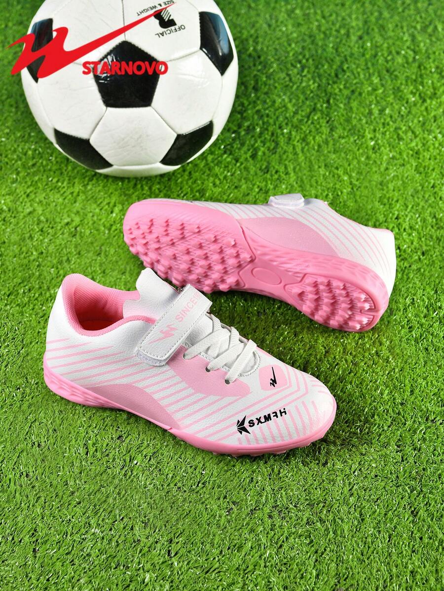 STARNOVO 儿童/青少年男孩/女孩足球鞋，适合室内/草地足球训练，专用足球运动鞋（本商品为标准尺码，建议脚窄者订购小 1 码，脚宽者订购大 1 码）