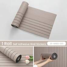 1 Roll 3D Visual Wood Grain Textured Mosaic Peel And Stick Wall Paper Board, Multi-Color DIY Combination, Easy To Tear And Stick, Suitable For Commercial Spaces, Bedroom, Living Room Wall Decor