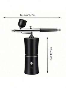 1 Set Cordless Airbrush Kit, With Detachable Extension Hose, 0.3mm Dual-Action Airbrush, 3 Jars, Cleaning Brush, USB Cable, Air Compressor, 0.3mm Micro Spray Nozzle, 1000mAh Rechargeable Battery, Home Use High Pressure Sprayer, Moisturizing Atomizer, Suitable For Model, Nail Art, Auto Painting, Beauty Spraying Tools, DIY Crafts Gift - 彩色 - 查看 6