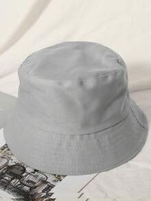 Outdoor Large Brimmed Bucket Hat Sunblock Visor Summer Casual Hat Solid Color Bucket Hat