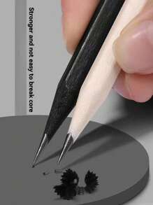 黑色木质铅笔、学生用无铅 HB 铅笔、考试用铅笔、家用书写铅笔、学校用书写铅笔、开学季用书写铅笔、生日礼物、开学奖励用书写铅笔 - 彩色 - 查看 9