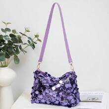Bolsa de mão com almofada de glitter para axilas, bolsa transversal para celular feminina, 2025