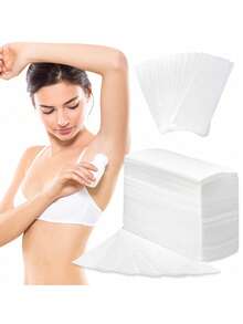 50/100片装一次性脱毛蜡纸，一次性脱毛纸蜂蜡专用纸无纺布脱毛纸致密蜡纸脱毛布蜡纸 - 适用于面部、眉毛、腿部、身体和比基尼部位的无痛脱毛 - 彩色 - 查看 3