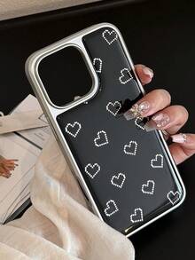 1 件黑底白心电镀哑光树脂环氧贴花硬质 PC 保护手机壳，防摔，适用于 16 Pro Max/14/13/15 Plus/16、Galaxy S25 Ultra/S25+/S25e/S24 FE/S24 PLUS、Mate 70 Pro/60 Pro、PURA 70 Pro/PURA 70 Ultra、14 Ultra/15 Pro、情侣/闺蜜生日礼物