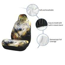 Gold Glitter Wolf Full Coverage Car Seat Cover Set, Suitable For All Seasons, Fabric Material, Fits Multiple Vehicle Models, Comprehensive Protection (Personalized Wolf Design, Suitable For All Seasons) - one-size - View 6