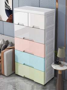加厚收纳柜储物柜家用零食收纳箱卧室塑料五斗柜抽屉式收纳柜