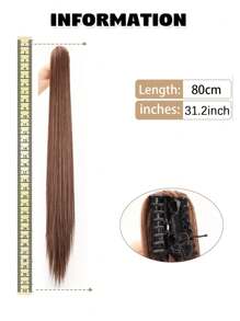 Synthetic Long Straight Ponytails Extension Hair32Inch Claw Clip On Ponytail Hair Heat Resistant Pony Tail Hair Piece For Women