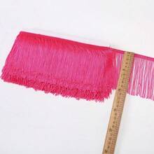 4 Inches Polyester Fringe Trim Lace Tassel Fringe Trimming For Latin Dress Stage Clothes Lamp Shade Decoration DIY