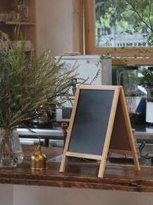 1pc 7.5"X12"/10"X16" Blank Black Frame Chalkboard Sign, DIY Tabletop Menu Board, Wedding Information, Suitable For Wedding Table Decor, Birthday Party, Family Gathering