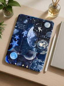 MoonBeautiful Pink Jellyfish Pattern Transparent Silicone Shock-Absorbing Stand With Pen Slot, Suitable For Galaxy Tab A8 10.5, S6 Lite 10.4, S7/S8/S9Inch. It Supports Sleep Awakening As A Holiday Gift