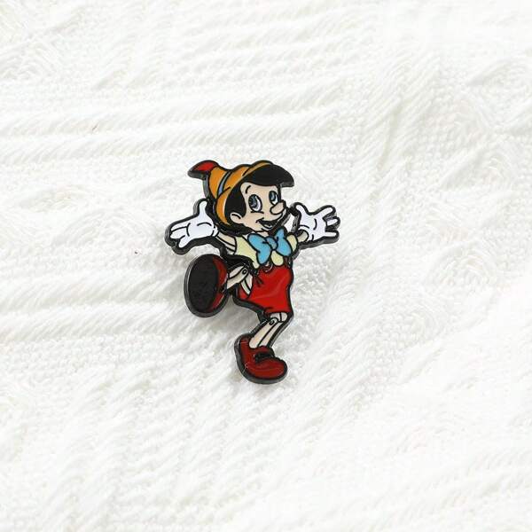 Disney 1pc Disney Cute Enamel Lapel Pin - Cartoon Character Alloy Brooch, Suitable For Backpacks And Clothing, Metal Badge Accessory, Ideal Holiday Gift, Fashion Accessory | Playful Design | Alloy Material School