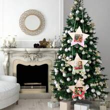 Christmas Hanging Decoration, Photo Frame, Christmas Tree Decoration, Star Photo Frame, Wall Pictures, Drawings, DIY Artwork