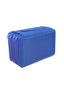 1 túi đựng bút chì 3 lớp, túi đựng đồ dùng học tập đơn giản di động cho trường trung học phổ thông & văn phòng, hộp đựng bút chì, túi đựng bút chì, cặp đi học - Màu tím hoa cà - Xem 20