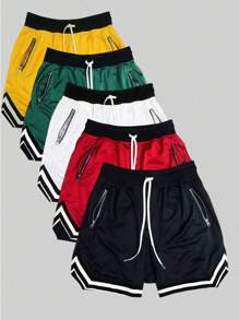 1pc Men's Shorts,Men Shorts,Casual,Workout Shorts,Jersey Men,Zippered Pocket,Gym Clothes Men,Athletic Shorts,Gym Shorts,Drawstring Waistband,Basketball Shorts,Elasticity Lightweight Sweatpants Perfect For Basketball,Baseball,Workout, Running, Training,Fitness,Athletic,Outdoor,Father's Day Gift