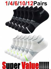 12 Pairs Men Short Socks High-Quality Low Cut Soft Comfortable Ankle Socks Mesh Breathable Versatile Casual Men Boat Socks - Multicolor - View 14