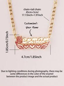 1 pièce Collier pendentif avec motif personnalisé de nom anglais, plusieurs styles disponibles, convient pour diverses occasions et pour un usage quotidien, cadeau parfait pour les festivals, bijou haut de gamme et raffiné