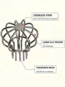 1pc Stainless Steel Gutter Guards, Drain Filter Strainer, Anti-Clogging Roof Gutter Protection System, Downspout Debris Blockage Preventer, Metal Rainwater Flow Filter For Gutters-Random Style